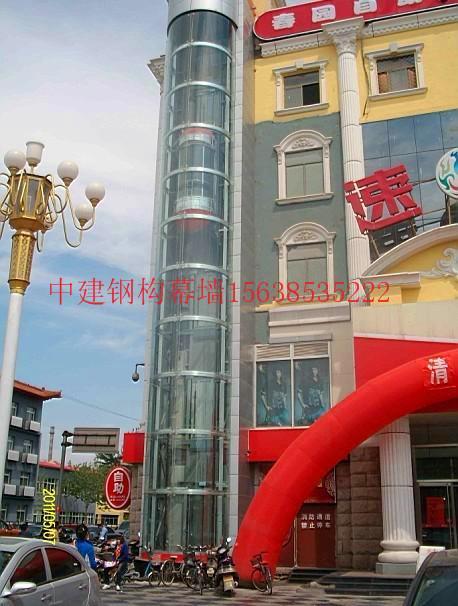  郑州中建兴成钢结构工程 产品展厅 钢结构观光电梯